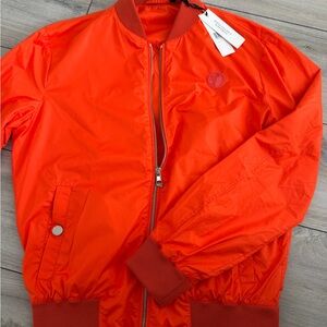 Versace Collection Bright Orange Bomber Jacket